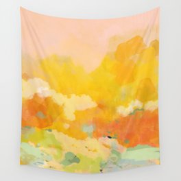abstract spring sun Wall Tapestry
