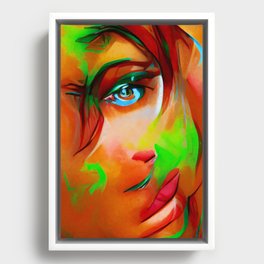 Woman Portrait Framed Canvas