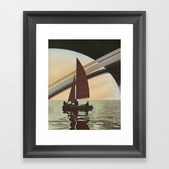 Sailing to Saturn Framed Art Print