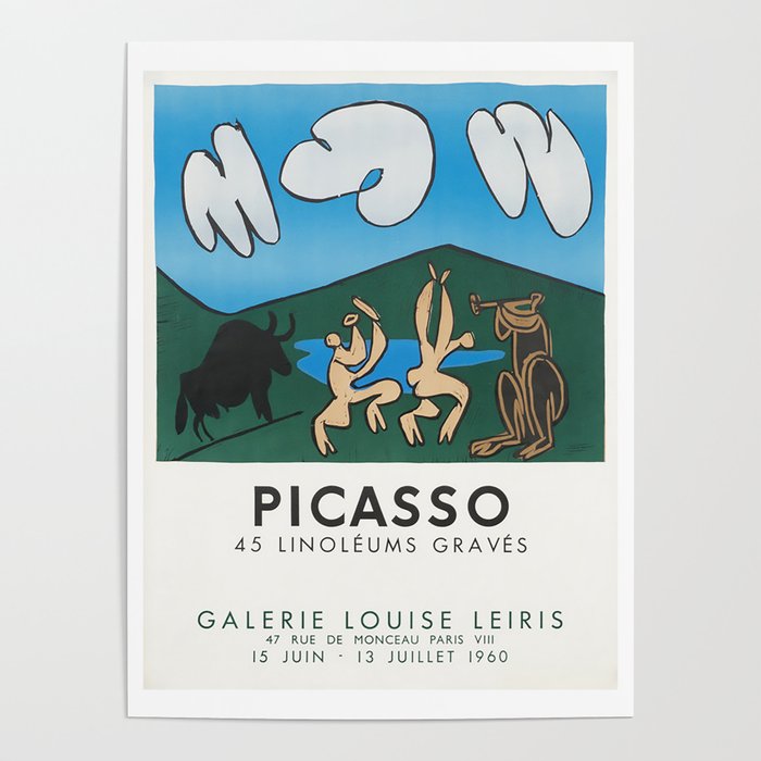 Picasso - 45 Linoleums Graves - Galerie Louise Leiris, 1960 Poster