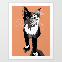 Orange Pussy Cat Art Print