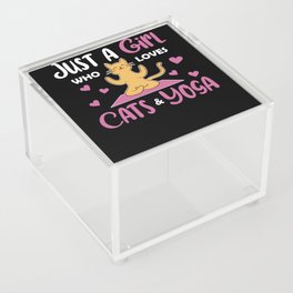 Just A Girl Who Loves Cats And Yoga Acrylic Box