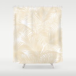 Modern tropical elegant ivory palm tree pattern Shower Curtain