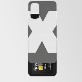 X (White & Grey Letter) Android Card Case