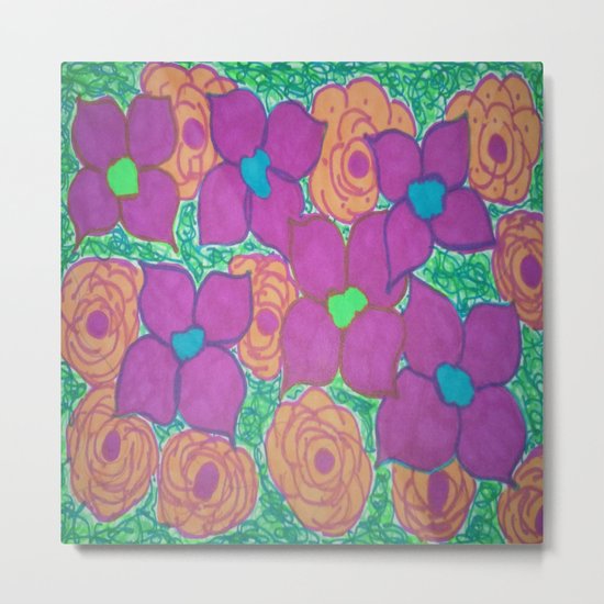 Bold Summer Flowers Metal Print