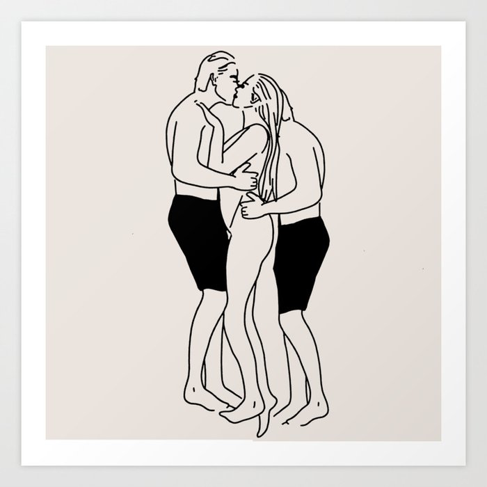 Threesome plan à trois Art Print by qpartz Society6 photo