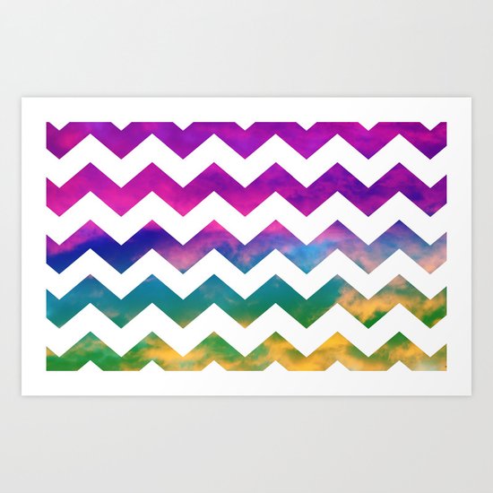 Lucky Chevron Art Print