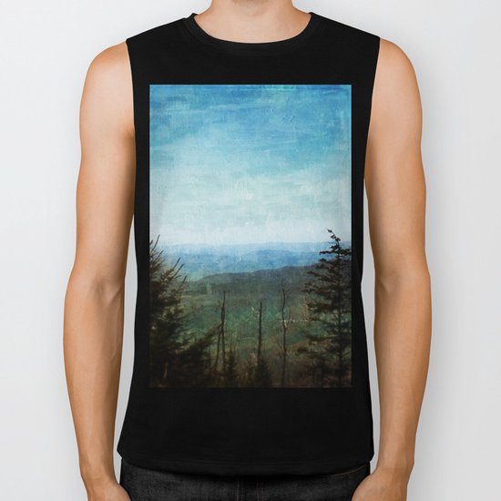 View from Clingman's Dome Tennessee Smoky Mountains Biker Tank