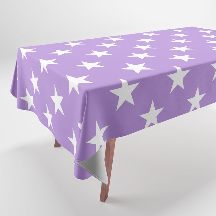 Stars (White & Lavender Pattern) Tablecloth