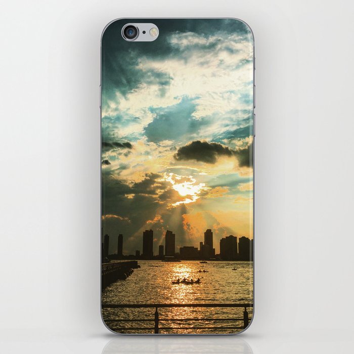Moody New York Harbor Sunset iPhone Skin
