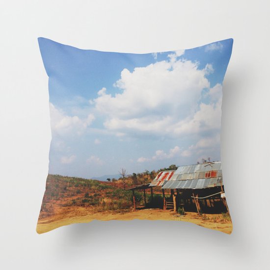 Deserted Zincs Throw Pillow