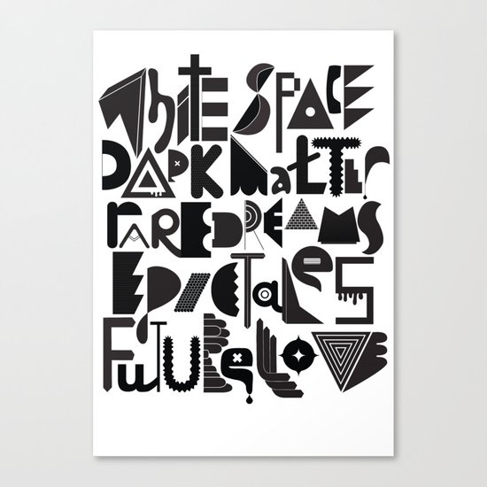 White Space Dark matter Canvas Print
