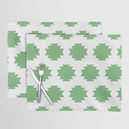 green Native American geometric design Placemat