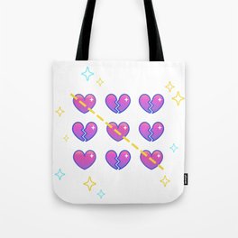 Neon Hearts Tote Bag