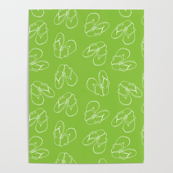 Flip Flops Lime Poster