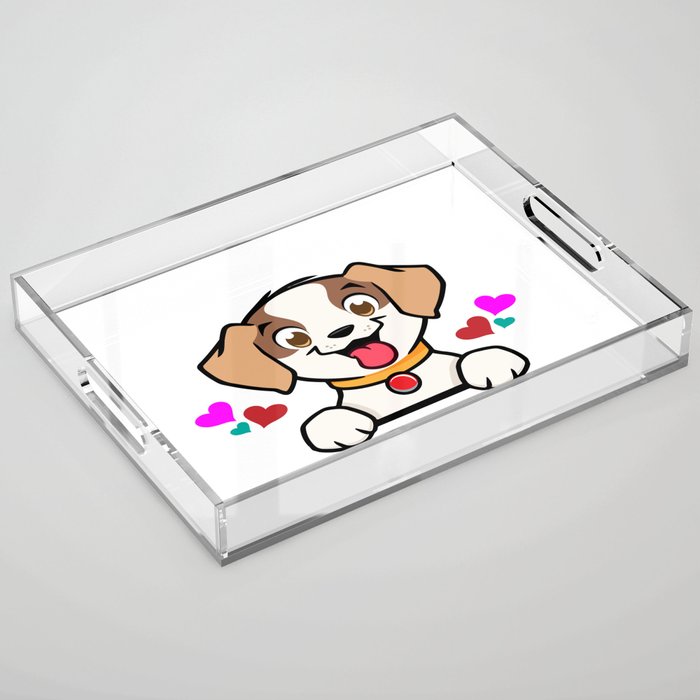 Beagle Mom Acrylic Tray