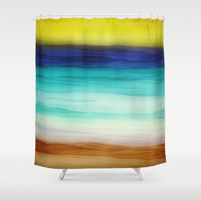 beach abstract Shower Curtain
