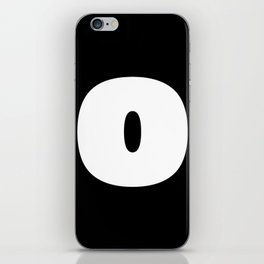 o (White & Black Letter) iPhone Skin