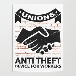 Labor Union of America Pro Union Worker Protest Light Poster