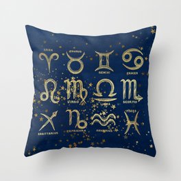 The 12 Zodiac Signs Throw Pillow