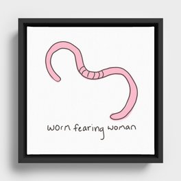 worm fearing woman Framed Canvas