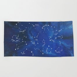Constellation Galaxy Beach Towel
