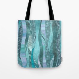 Precious Aqua And Turquoise Glamour Tote Bag