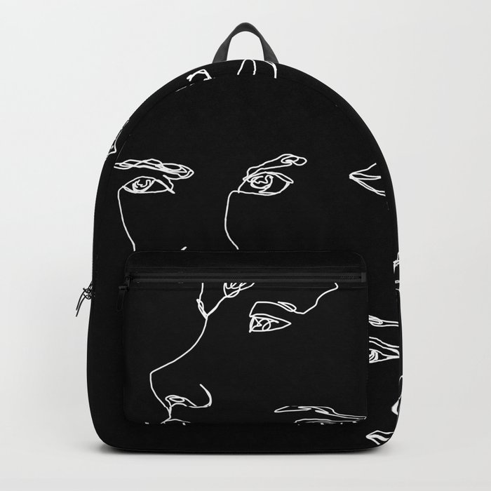 Faces one line illustration - Cyra Backpack