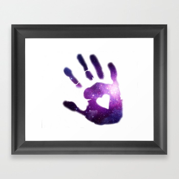 Galaxy Hand Framed Art Print