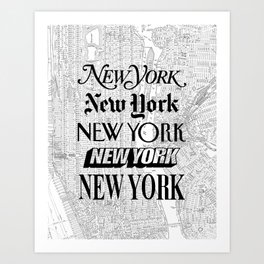 New York City black and white New York poster I love heart NYC Design black-white home wall decor Art Print