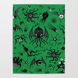 Cosmic Horror Critters Poster