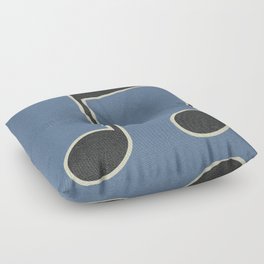eighths note blue Floor Pillow