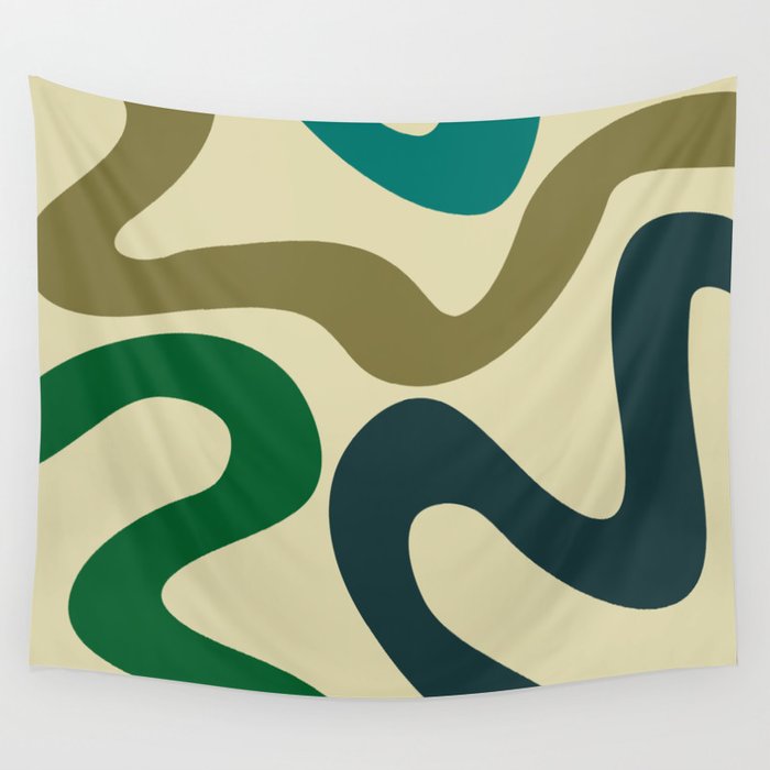 Colorful abstract waves 3 Wall Tapestry