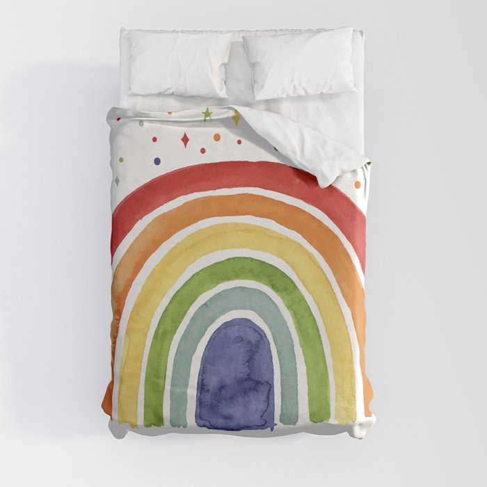 Kid art rainbow - 005 Duvet Cover