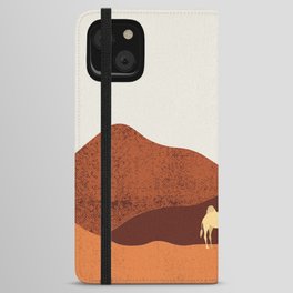 a lost camel in the desert iPhone Wallet Case