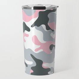 Pink Army Camo Camouflage Pattern Travel Mug