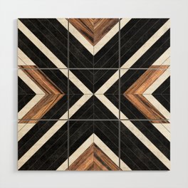 Urban Tribal Pattern No.1 - Concrete and Wood Wood Wall Art