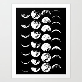 Moon Phases Magic. Art Print