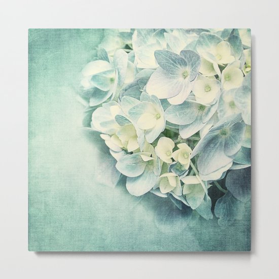 MINT HYDRANGEA Metal Print