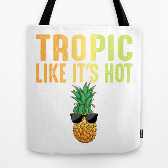 NWT Tropic Like It’s Hot Pineapple Reusable Shopping / Tote Bag 