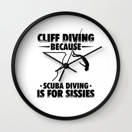 Cliff Diving | Cliff Jumper Diver Sports Gifts Wall Clock