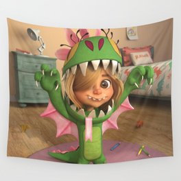 Girlzilla Wall Tapestry