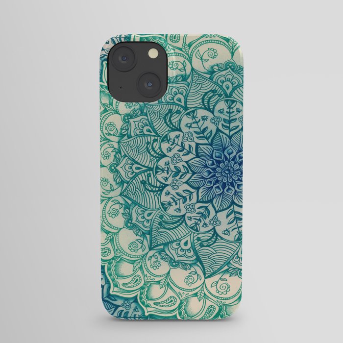 Emerald Doodle iPhone Case