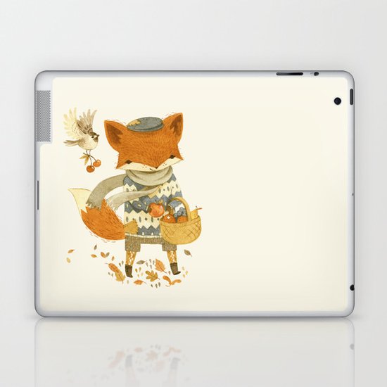 Fritz the Fruit-Foraging Fox Laptop & iPad Skin