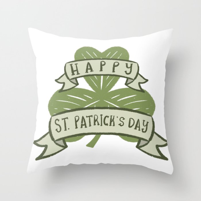 Happy St. Patrick's Day Throw Pillow