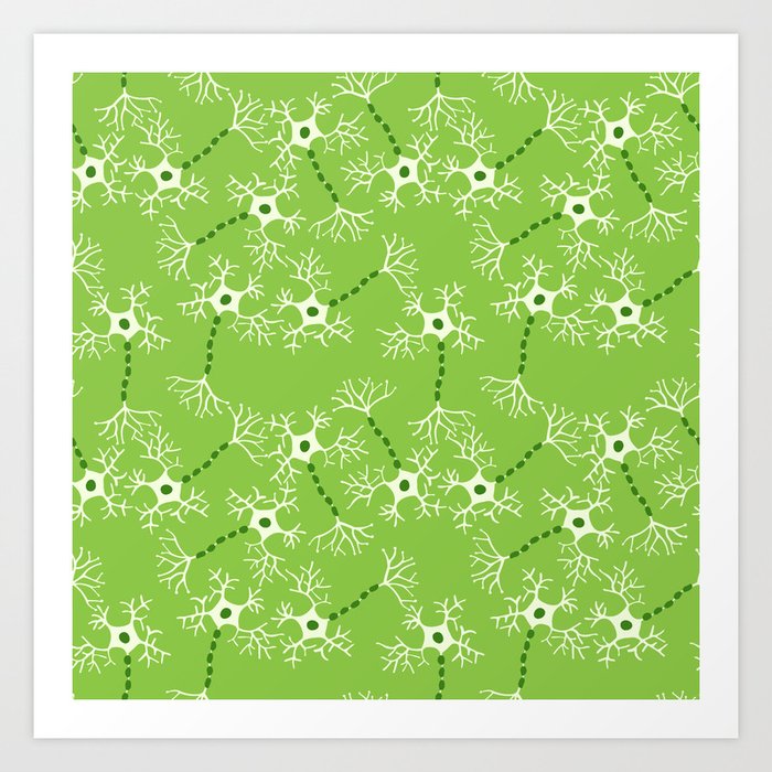 Green Neurons Art Print