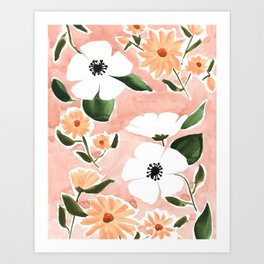 Summer Florals Art Print