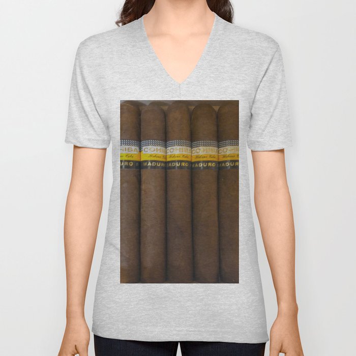Cuban Cohibas V Neck T Shirt
