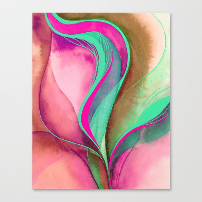 Modern Abstract Painting | "Flowering" | Colorful Modern Abstract Art Canvas Print