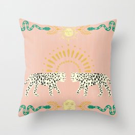 Snakes and Leopards Throw Pillow